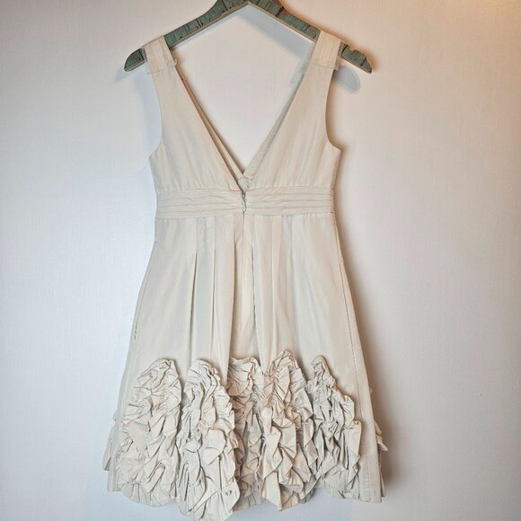 BCBGMaxazria 2009 Taylor Swift Off White-Beige Corozo VVV6D633 Lined Mini Dress - Picture 8 of 12